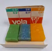 Vintage Vola Ski Wax Three 30 Gram Large Bars Green Blue Orange New Old Stock