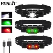 BORUiT 7 Modes LED Headlamp Head Torch Rechargeable Light Lamp Headlight Camping