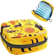 Period Bag,Sanitary Napkin Storage Bag,Animal Cartoon Camel Owl,Tampon Holder for Purse