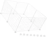 8pcs Iron Wire Grid Panel Small Animal Cage Wall Grid Organizer for Guinea Pigs Rabbits Kitten Playpen