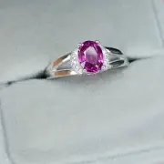 100% Natural Unique Purple Garnet Stone Christmas Gift Ring For Her Silver 925