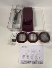 Vegetable Onion Master Dicer Slicer Chopper Set 3 Interchangeable Blades +Peeler