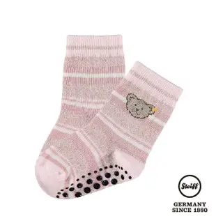 【STEIFF】熊頭童裝 條紋熊頭防滑襪(配件)