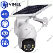 4G 24/7 Security Camera Flood Light Real-Time Solar Powered PIR Sensor