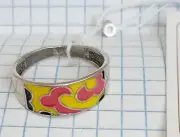 Beautiful Ring enamel Sterling Silver 925 test Ukraine Women's Jewelry size 8.5