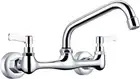 Kitchen Faucet Chrome Commercial Sink Faucet with 8 Inch Swivel Spout 8" Center