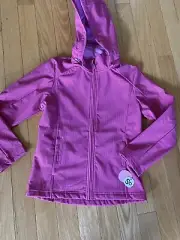 NWT So (Kohl's) Girls Fuschia, Pink Fleece Hooded Jacket Size XL (16) New