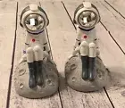 Astronaut / Space Women Bookends Lunar Moon Surface Resin Space Landing Set Of 2