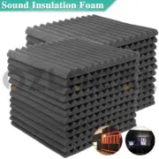12-60 PCS Studio Acoustic Foam Sound Absorption Proofing Panel Wedge Karaoke