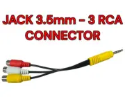 3.5mm AV Male to 3RCA Female M/F Audio Video Stereo Jack Adapter Cord Cable