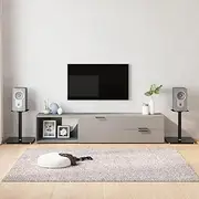 Speaker Stands 2 pcs Black Tempered Glass 1 Pillar Design,Speaker Stands & Mounts 9.16KG-51811