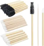 200 PCS Eyelash Extension Supplies Kit,Bamboo Handle Disposable Lash Spoolies...