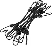 FRCOLOR 10pcs Heavy Duty Luggage Tie Ropes Bungee Cord Straps for Bikes Motorcycles Elastic Rope Hooks for Secure Binding