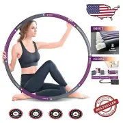 3.2lb Weighted Fitness Hoop - 8 Detachable Sections for Effective Weight Loss