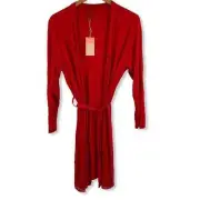 Blis Red Lace Trim Lightweight Robe Medium New