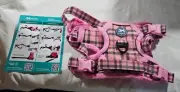 PoyPet Plush No-Pull Dog Harness - Checkered - Pink - Size: XL (Open - Box / New