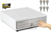13" Manual Push Open Cash Register Drawer for Point of Sale (POS) System - White