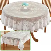 Tablecloth White Banquet Party Rectangle/Round Table Wedding Christmas season