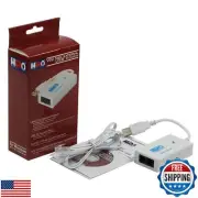 HiRO V92 56K External USB Data Fax Dial Up Internet Modem Dual Port Built in
