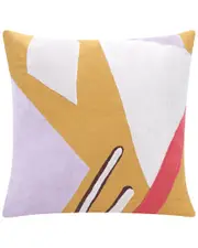 LR Home Scarlett Modern Patchwork Handmade Throw Pillow