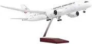 Pre-Built Model Aircraft 43cm B787 Scale Model Airplane 1:130 Japan Airlines for Boeing 787 Aircraft Model Civil Aviation Cargo Plane Miniature Airplane Model(with Light)