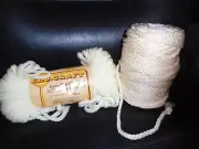 EDU-CRAFT 6MM BRAIDED CORD FOR MACRAME IN WHITE & CREME COLORED