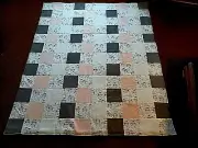 COUNTRY COTTAGE KIDS SKATING PENQUINS FLANNEL PATCHWORK THROW QUILT & PILLOWCASE