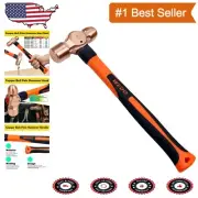 2-1/2 lb Die-Forged Copper Ball Pein Hammer with Non-Sparking Fiberglass Handle