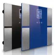 SOGA 2X Digital Body Fat Scale Bathroom Scale Weight Gym Glass Water LCD Black/Blue