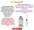 150ml UNSCENTED reed diffuser base plus boston glass bottle 15 diffuser sticks