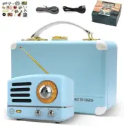 Retro Bluetooth Speaker OTR Metal Vintage FM/AUX Radio with Old Fashioned