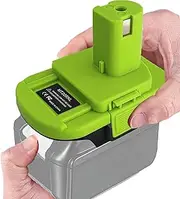 [ASUNT] MT20RNL Battery Adapter for Makita 18V to for Ryobi 18V, Work with for Ryobi 18V Power Tools, with USB Charging Port, Green
