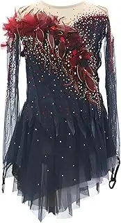 [Zagitova] Ice Figure Skating Dress for Girls Applique Women Back Zipper Competition Dance Outfit with Shiny Rhinestone
