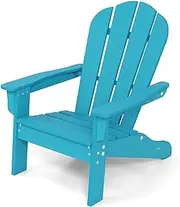 HONEY JOY Kids Adirondack Chair, Indoor Outdoor HDPE Toddler Chair w/Ergonomic Seat, Patio Lounge Furniture for Lawn, Yard, Deck, Camping, Playroom, Max. Capacity 75KG, for Kids of 3-8, Turquoise