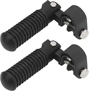 Foot Rest - Pair of Motorcycle Foot Pegs Clamp Footrest Mount Rubber + Metal for 1in Engine Crash Bar Guard (Black)