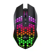 X801 8 Keys Wireless 1600DPI Adjustable Honeycomb Gaming Mouse (Black)