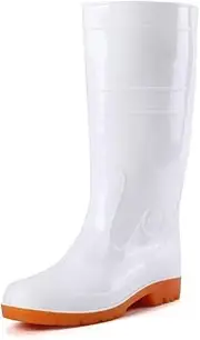 [CLSQLXYJZC] Men's Rain Boots Waterproof, Men's Outdoor Waterproof Durable High Barrel Resistant Durable Slip Rubber Boots, PVC Comfort Lightweight Work Mud Rain Shoes, for Hunting, Fishing, Farm