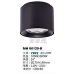 (A LIGHT) MARCH LED 20W 黑殼 筒燈 白光 黃光 吸頂筒燈 20瓦 MH 80120-B