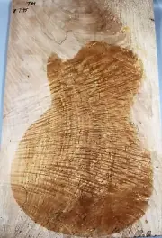 8mm Electric Bass Top Ripple Maple Spalted Wood Luthier Supply