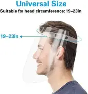 20 PCS Face Shield Full Protection Clear Visor Reusable Washable