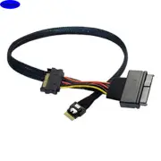 Mini Slim line SAS SFF-8654 4I 38P To SAS 8639 U.2 Adapter Cable with SATA15P