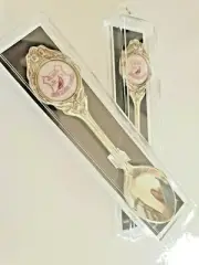 2x PITTWATER HIGH SCHOOL COMMEMORATIVE SPOONS IN ORGINAL DISPLAY CASING