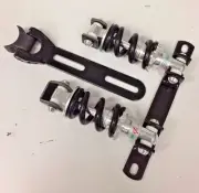4" DOUBLE Mini Shock Solo Seat Kit chopper bobber hd harley xs650 triumph cb BW