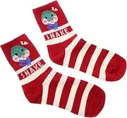 [DEARMAMY] Cute Snake Year Crew Socks for Women Novelty Animal Pattern Funny Novelty Socks