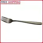 Portable Stainless Steel Dinner Fork Dessert Students Picnic Forks (Black)