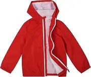 [JOYSON] Kid Boys Rain Jacket Outdoor Waterproof Jacket Lightweight Windbreaker Breathable Raincoat with Hood Mesh Lining