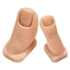 2 Pcs Nail Art Practice Toes Artificial Hand Mannequin for Nails
