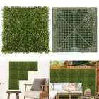 18"x18" Artificial Boxwood Mat Wall for Decor Hard Panels Fence Panel Grass