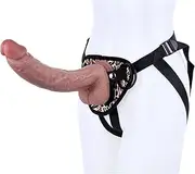 HGDTYRI 29cm Strap On Dildo, Silicone Strap-On Penis with Strong Suction Cup Removable Anal Dildo Masturbator Sex Toy for Men Women Couples(C Black)