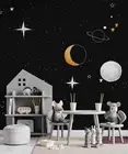3D Sun Moon Star Night Self-adhesive Removeable Wallpaper Wall Mural